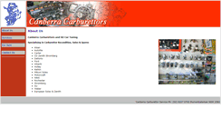 Desktop Screenshot of canberracarburettors.com.au