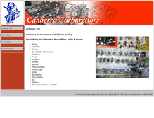 Tablet Screenshot of canberracarburettors.com.au